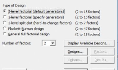 DOE Factorial Design using Minitab