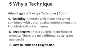 Drawbacks on the 5 Whys